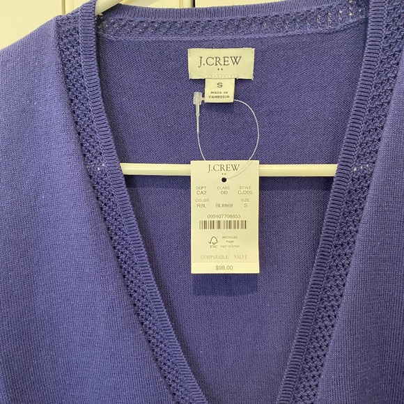 J. Crew Factory Tie - front Cardigan Sweater - Blue - Size Small - Picture 3 of 5